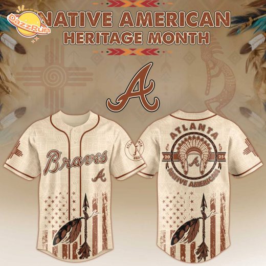 Atlanta Braves x Native American Heritage Month-3D Baseball Jersey