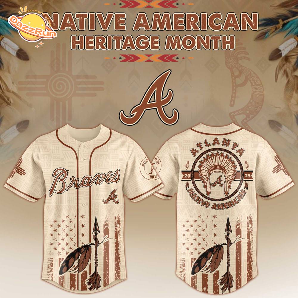 Atlanta Braves x Native American Heritage Month-3D Baseball Jersey Atlanta Braves x Native American Heritage Month-3D Baseball Jersey