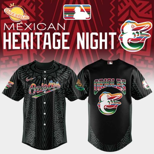 Baltimore Orioles Mexican Heritage Night New Black Jersey