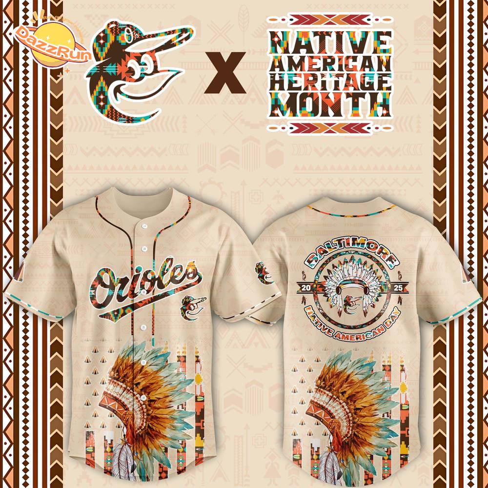 Baltimore Orioles x Native American-3D Baseball Jersey Baltimore Orioles x Native American-3D Baseball Jersey