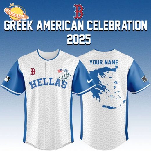 Boston Red Sox x Greek American Celebration 2025 Baseball Jersey Custom name