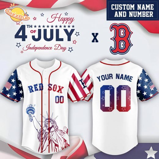 Boston Red Sox x Independence Day Edition-3D Baseball Jersey