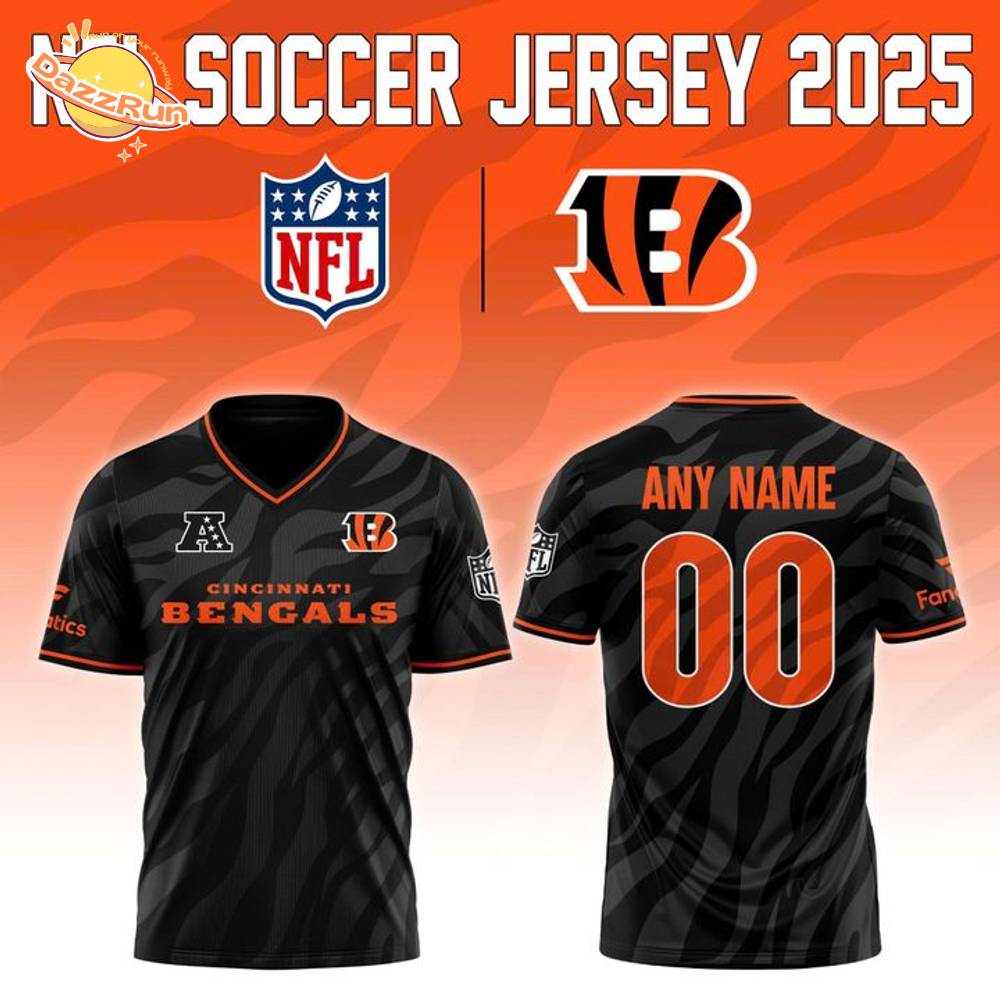 Cincinnati Bengals NFL 2025 "Football x Football" Soccer jersey - Custom Cincinnati Bengals NFL 2025 "Football x Football" Soccer jersey - Custom