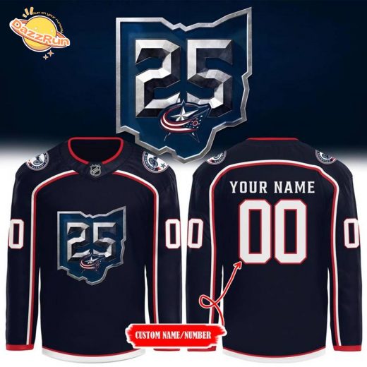 Columbus Blue Jackets 25th anniversary season jersey