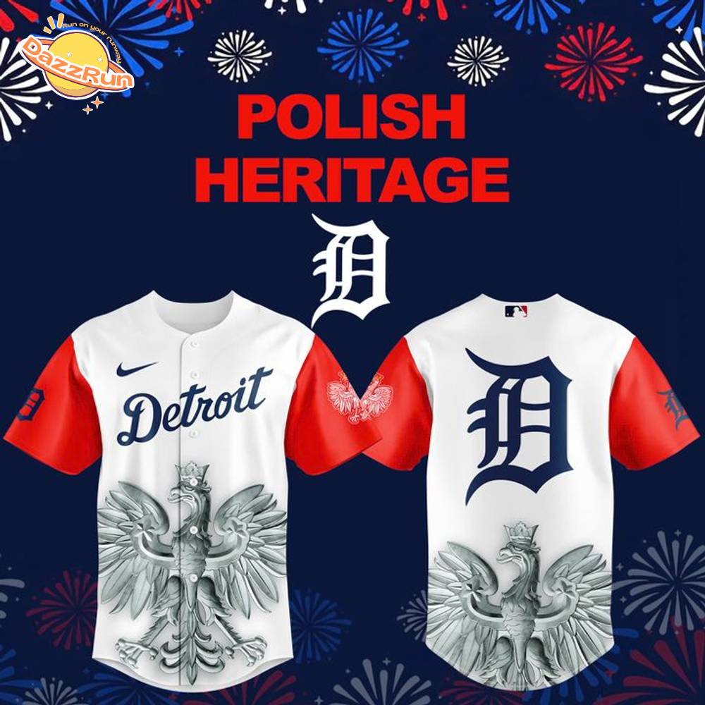 Detroit Tigers 2025 Polish Heritage Jersey Detroit Tigers 2025 Polish Heritage Jersey