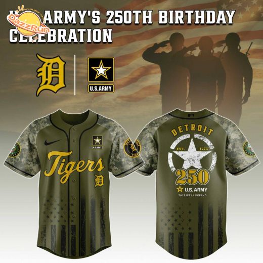 Detroit Tigers MLB x US ARMY’S 250th Birthday Jersey Editions Limited 2025