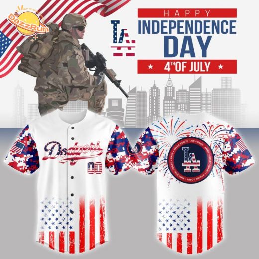 Dodgers Independence Day Collection Jersey 2025-3D Baseball Jersey