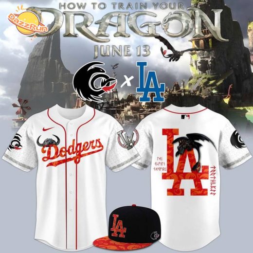 Exclusive Limited Edition Los Angeles Dodgers x 2025 How To Train Your Dragon Live Action Graphic Jersey