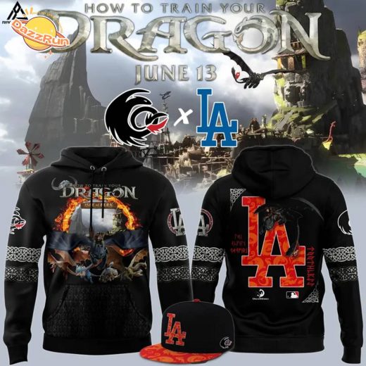 Exclusive Limited Edition Los Angeles Dodgers x 2025 How To Train Your Dragon Live Action Pullover Graphic Hoodie