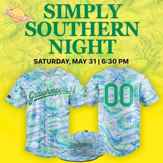 Greensboro Grasshoppers New 2025 Jersey