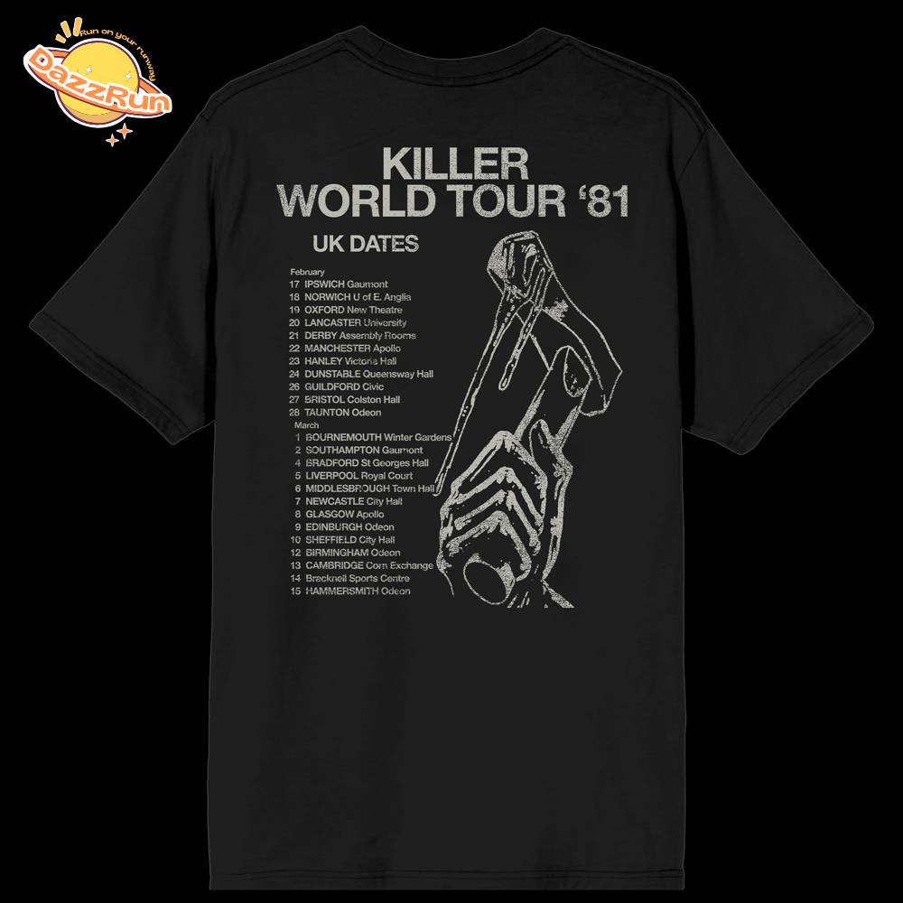 Iron Maiden Killer 1981 Vintage Tour Tee Iron Maiden Killer 1981 Vintage Tour Tee