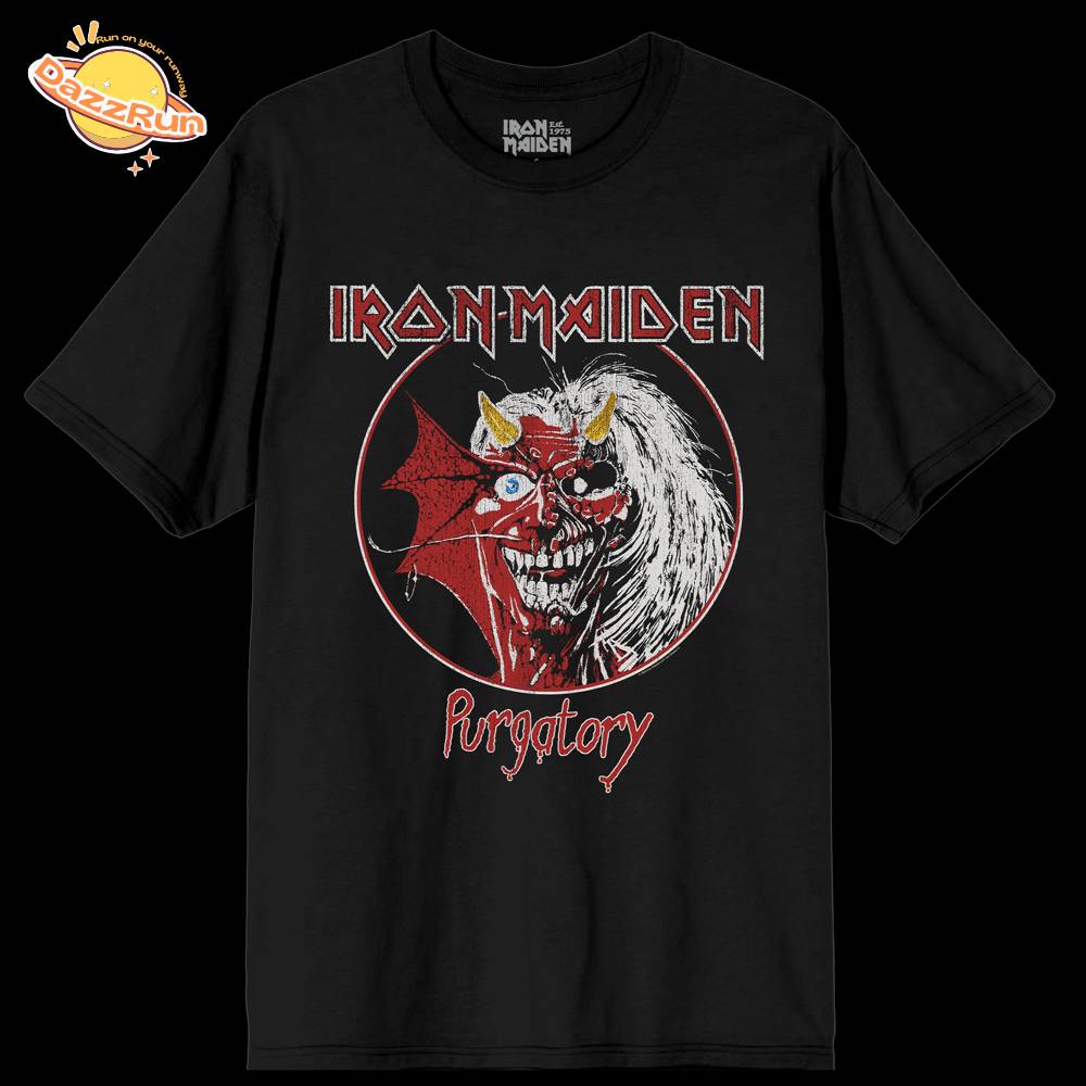Iron Maiden Purgatory Alive In America Vintage Tee Iron Maiden Purgatory Alive In America Vintage Tee