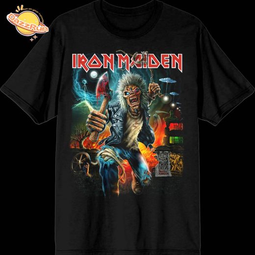 Iron Maiden Run For Your Lives 2025 Tour Black Tee