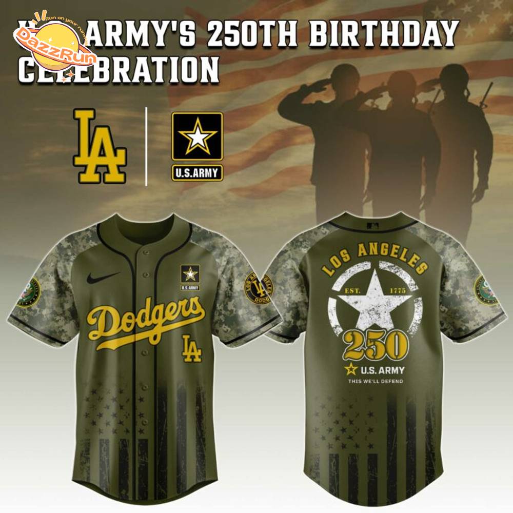LA Dodgers MLB x US ARMY’S 250th Birthday Jersey Editions Limited 2025 LA Dodgers MLB x US ARMY’S 250th Birthday Jersey Editions Limited 2025
