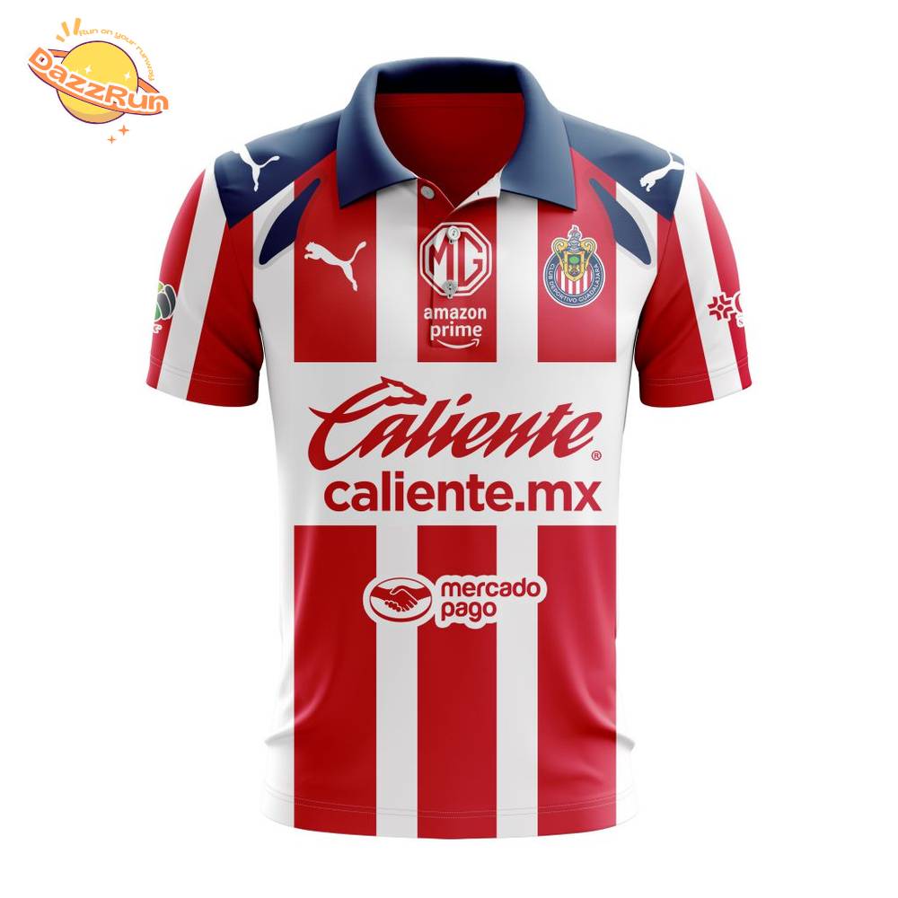 LIGA MX Chivas Guadalajara Personalized 2026 Home Design Polo LIGA MX Chivas Guadalajara Personalized 2026 Home Design Polo
