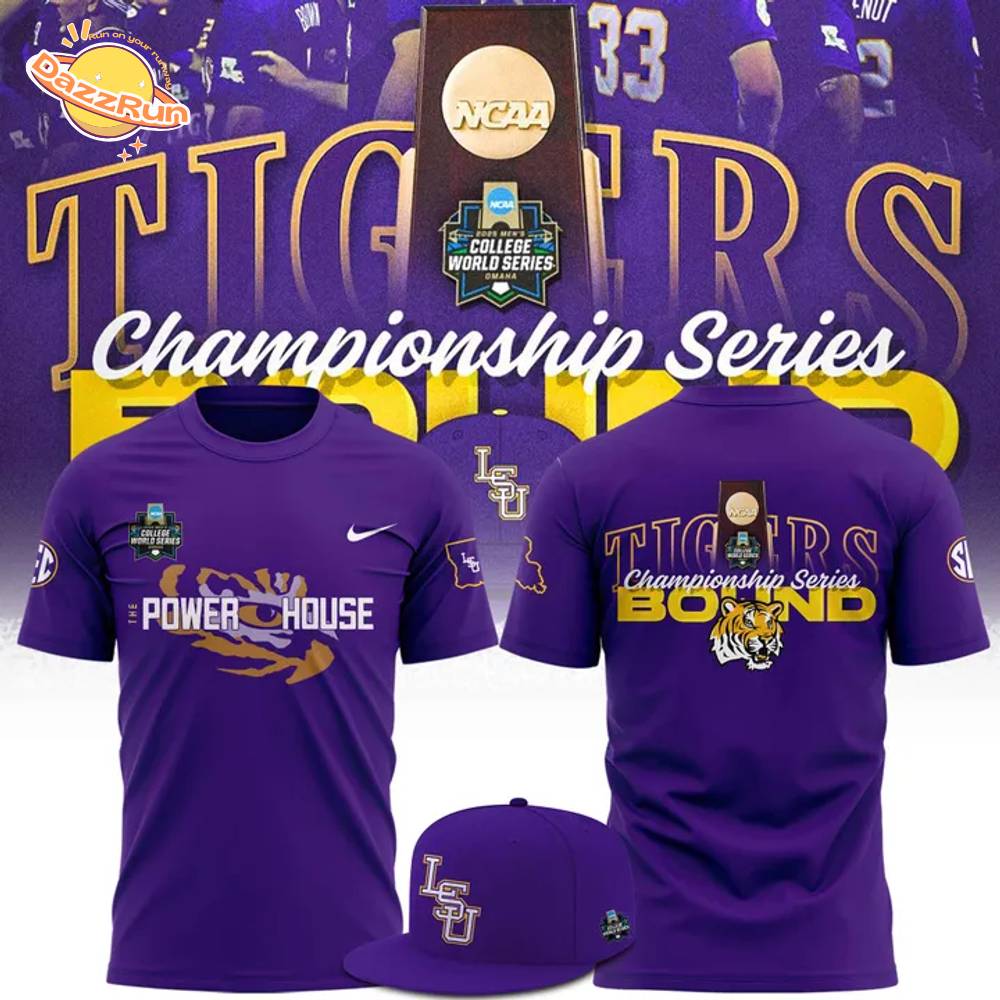 LSU Baseball 2025 Men's CWS Omaha T-shirt LSU Baseball 2025 Men's CWS Omaha T-shirt