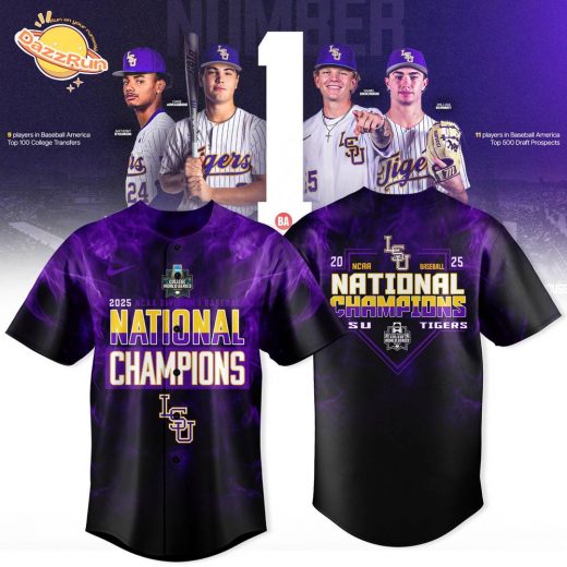 LSU Tigers Baseball National Champions 2025 Jersey