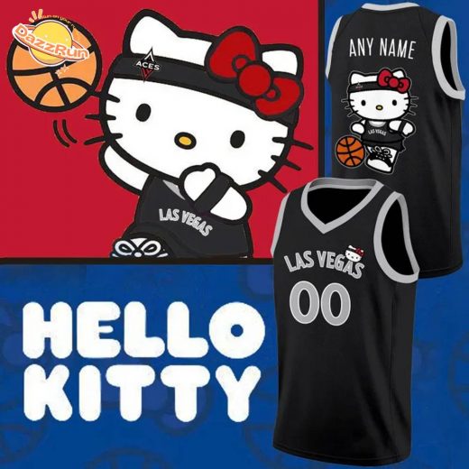 LV Aces Sweet Style Kitty Charm Basketball Jersey Custom Name & Number