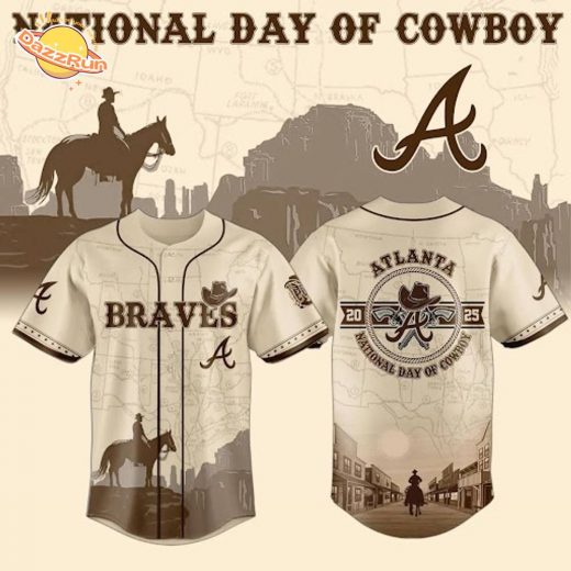 Limited Edition 2025-Atlanta Braves x National Day of the Cowboy-3D Baseball Jersey