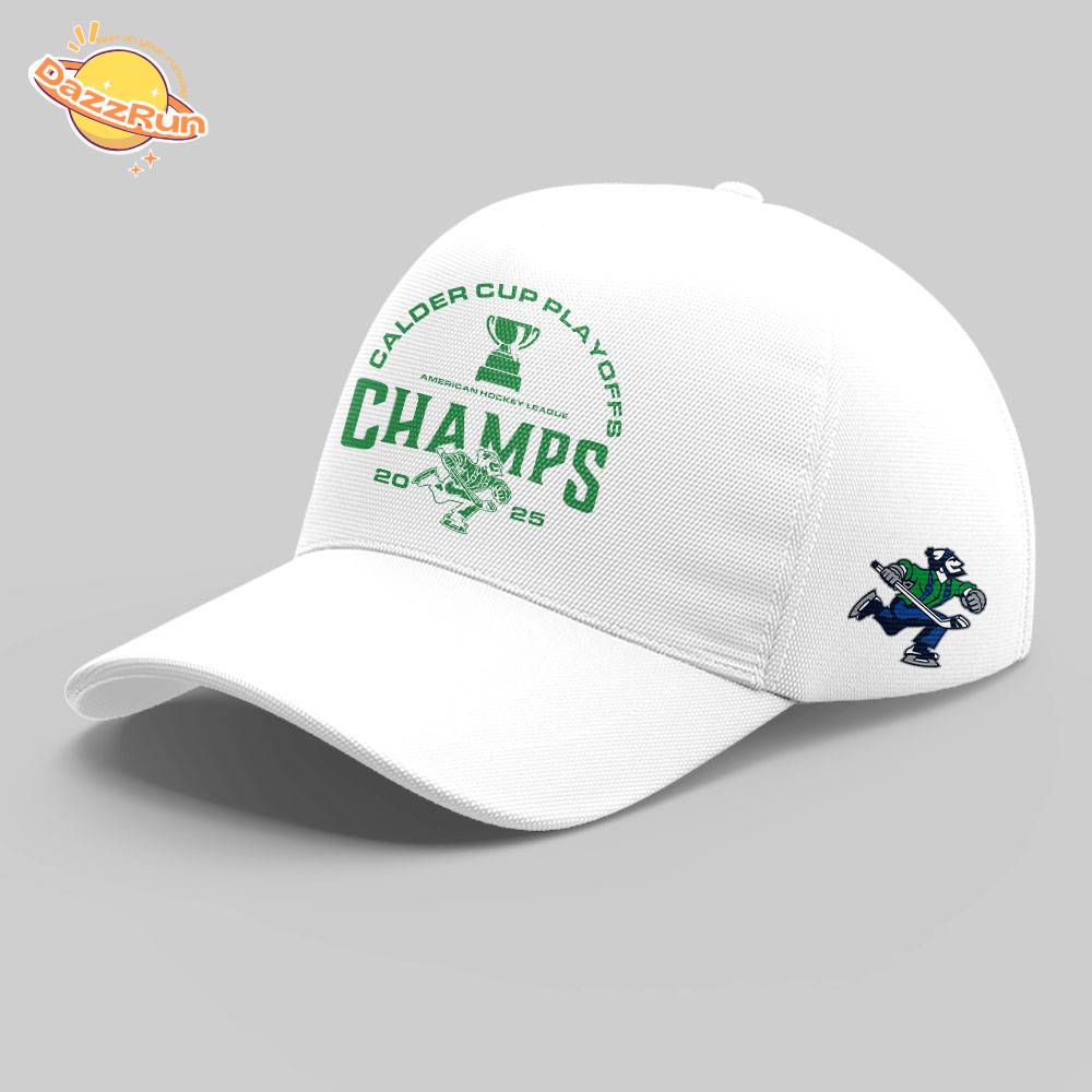 Limited Edition Ab Canucks 2025 Calder Cup Champions White Tshirt Limited Edition Ab Canucks 2025 Calder Cup Champions White Tshirt