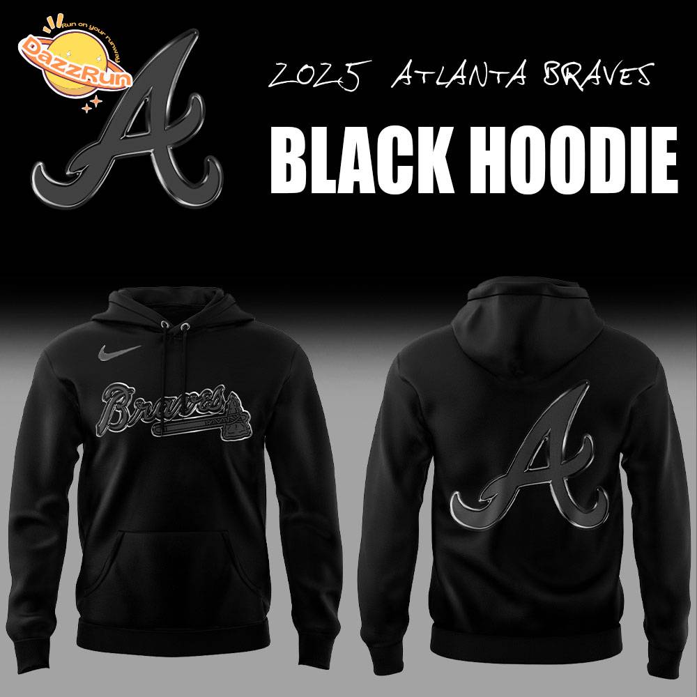 Limited Edition Atlanta Braves Back In Black Hoodie Limited Edition Atlanta Braves Back In Black Hoodie