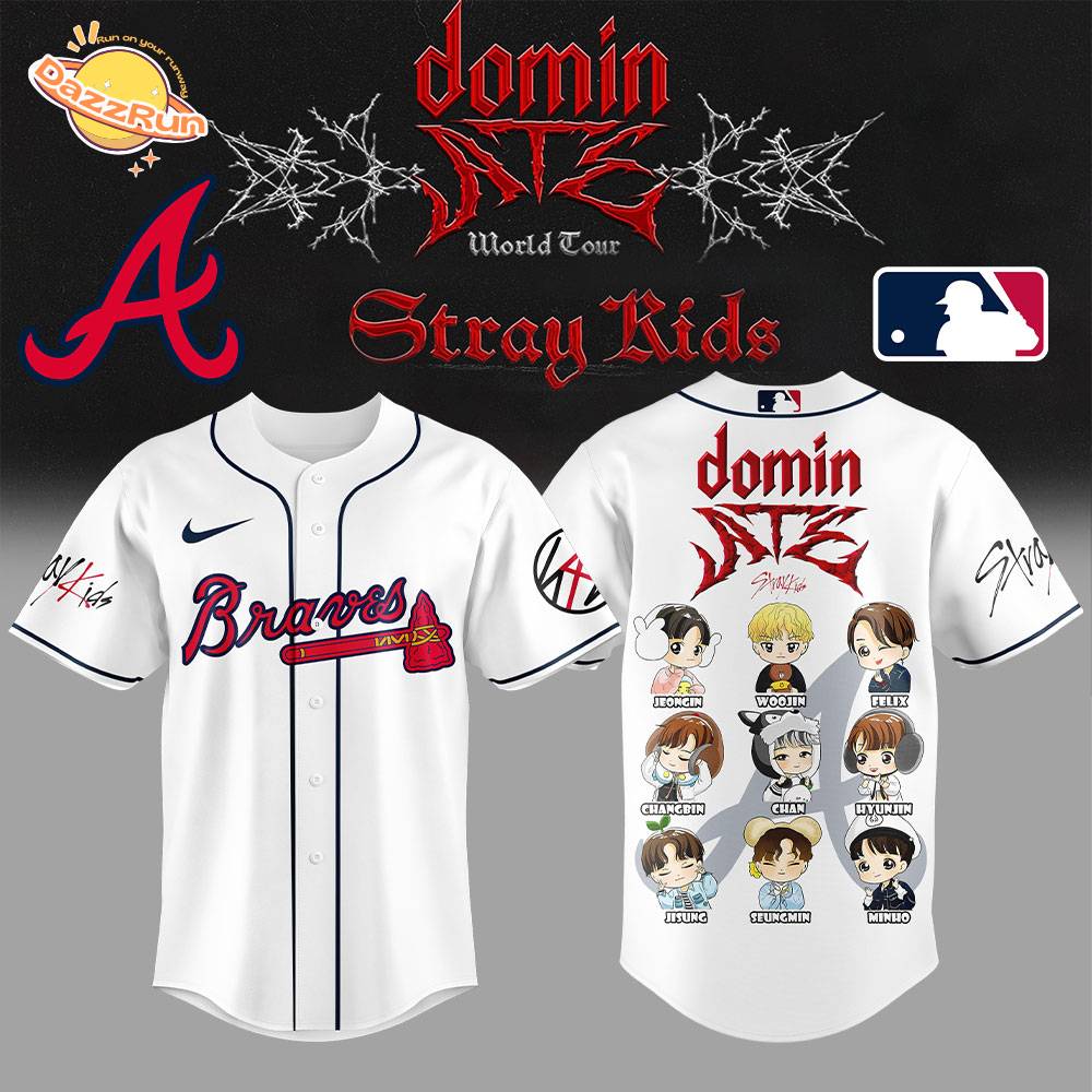 Limited Edition Atlanta Braves x Domin ATE White Combo Jersey Limited Edition Atlanta Braves x Domin ATE White Combo Jersey