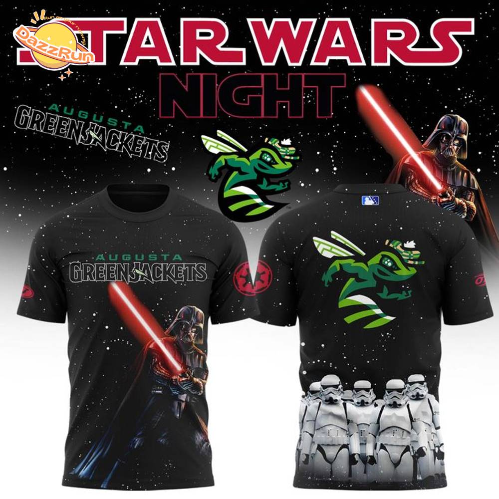 Limited Edition Augusta GreenJackets x Star War 2025 Tshirt Limited Edition Augusta GreenJackets x Star War 2025 Tshirt
