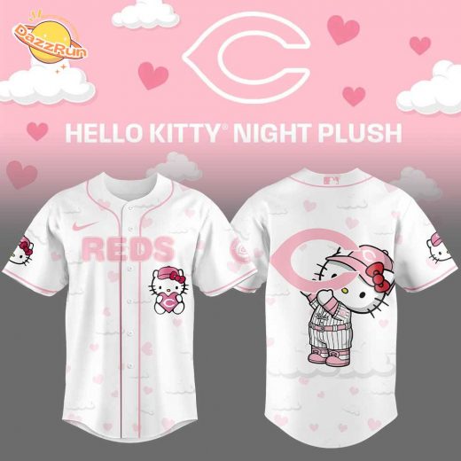 Limited Edition Cincinnati Reds x Hello Kitty Night Plus Jersey