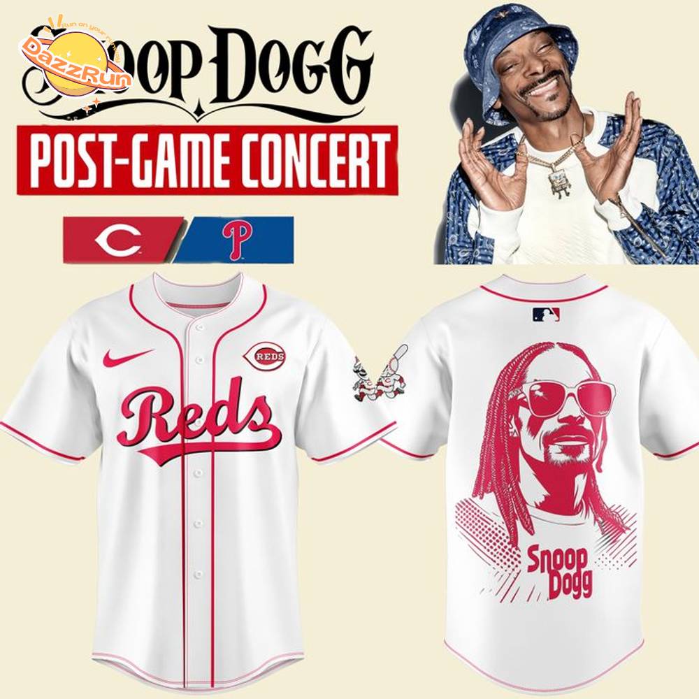 Limited Edition Cincinnati Reds x Snoop Dogg Baseball Jersey 2025 White Limited Edition Cincinnati Reds x Snoop Dogg Baseball Jersey 2025 White