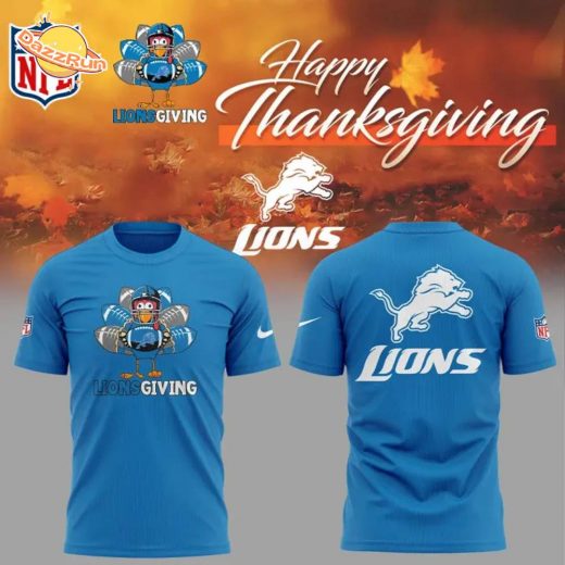 Limited Edition Detroit Lions Happy Thanksgiving Day Tshirt