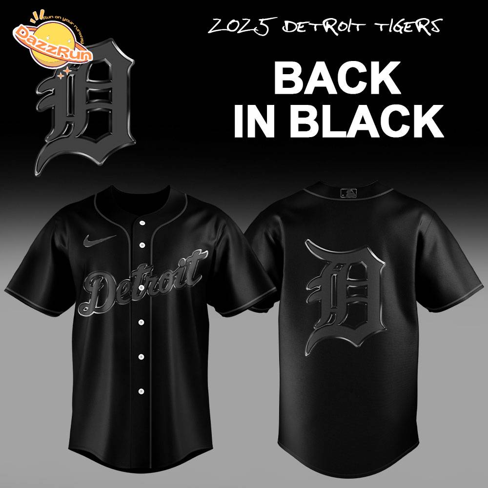 Limited Edition Detroit Tigers Back In Black Combo Jersey Limited Edition Detroit Tigers Back In Black Combo Jersey