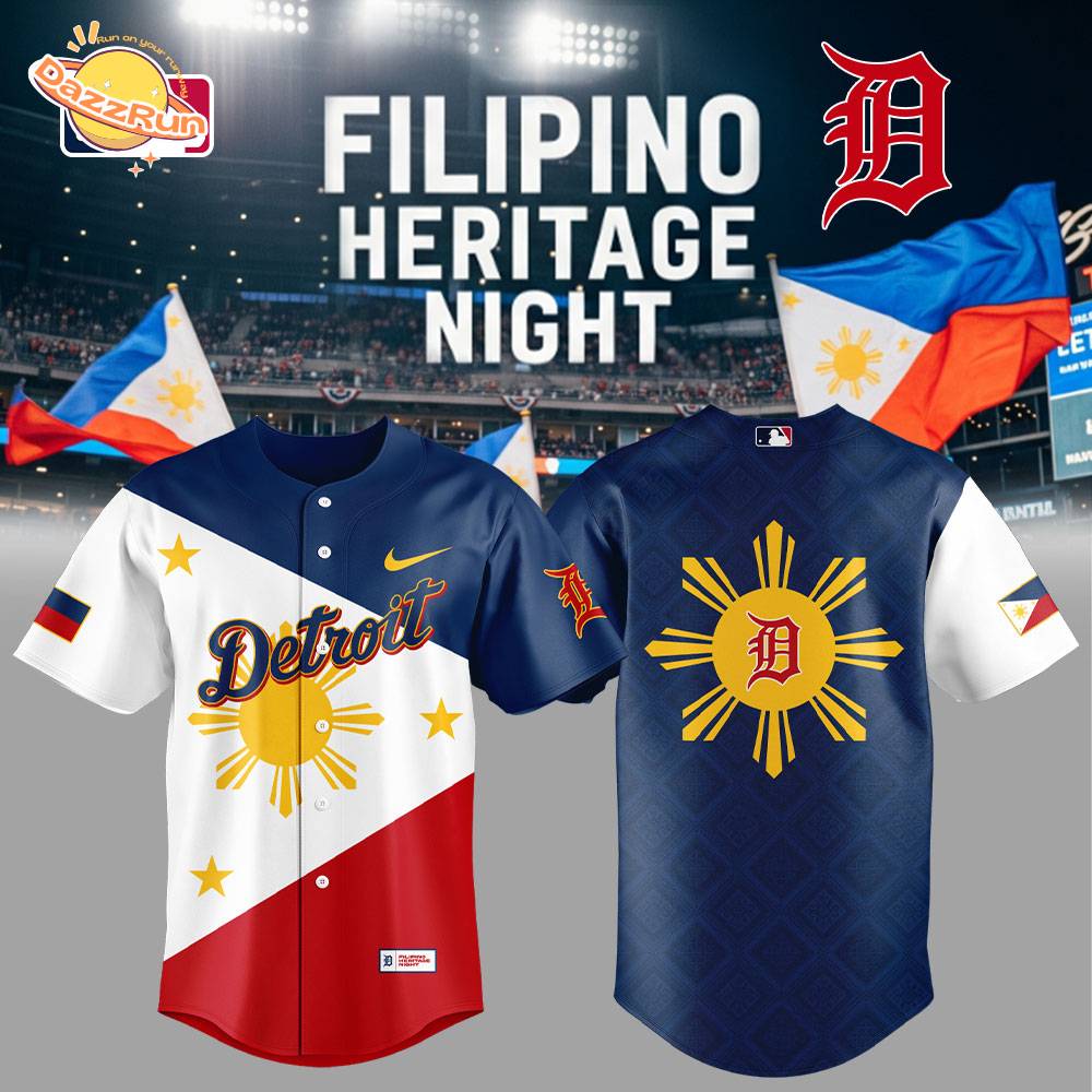 Limited Edition Detroit Tigers Celebrating Filipino Heritage Night Jersey Limited Edition Detroit Tigers Celebrating Filipino Heritage Night Jersey