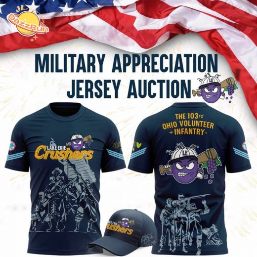 Limited Edition Lake Erie Crushers x Mititary T-Shirt 2025