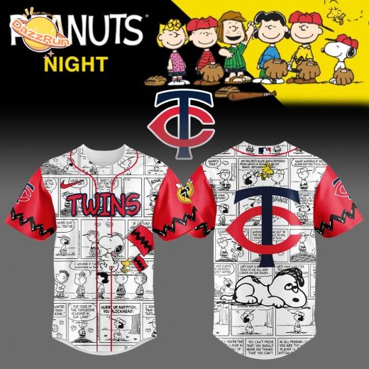 Limited Edition Minnesota Twins 75th Anniversary of Peanuts Plus Jersey