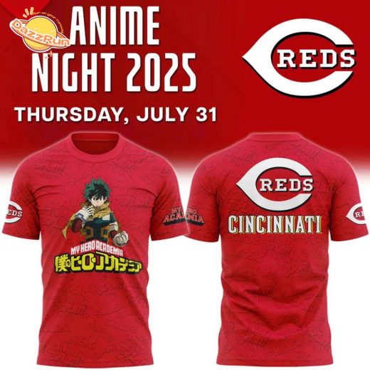 Limited Edition Reds x My Hero Academia-Themed Anime Night T-Shirt 2025