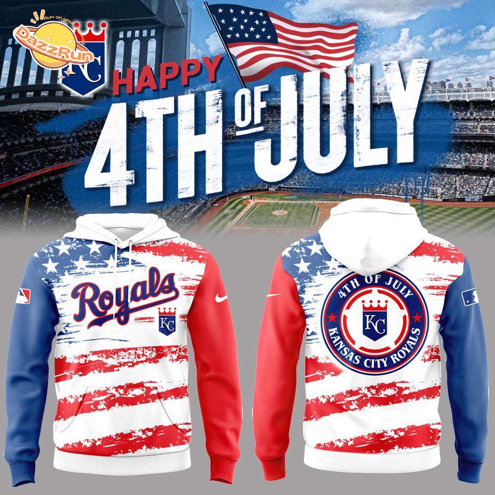 Limited Edition Royals Baseball 4th of July Hoodie Limited Edition Royals Baseball 4th of July Hoodie