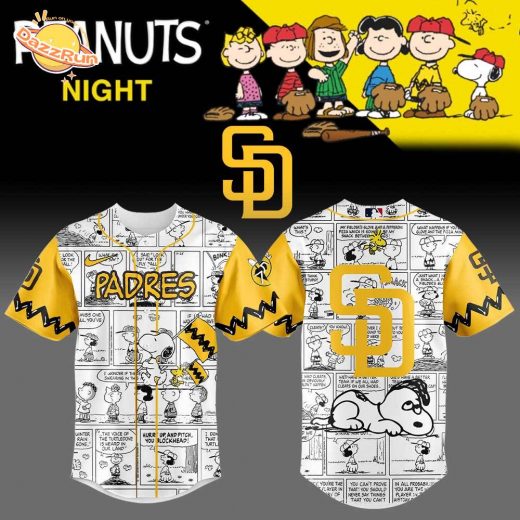 Limited Edition San Diego Padres 75th Anniversary of Peanuts Plus Jersey