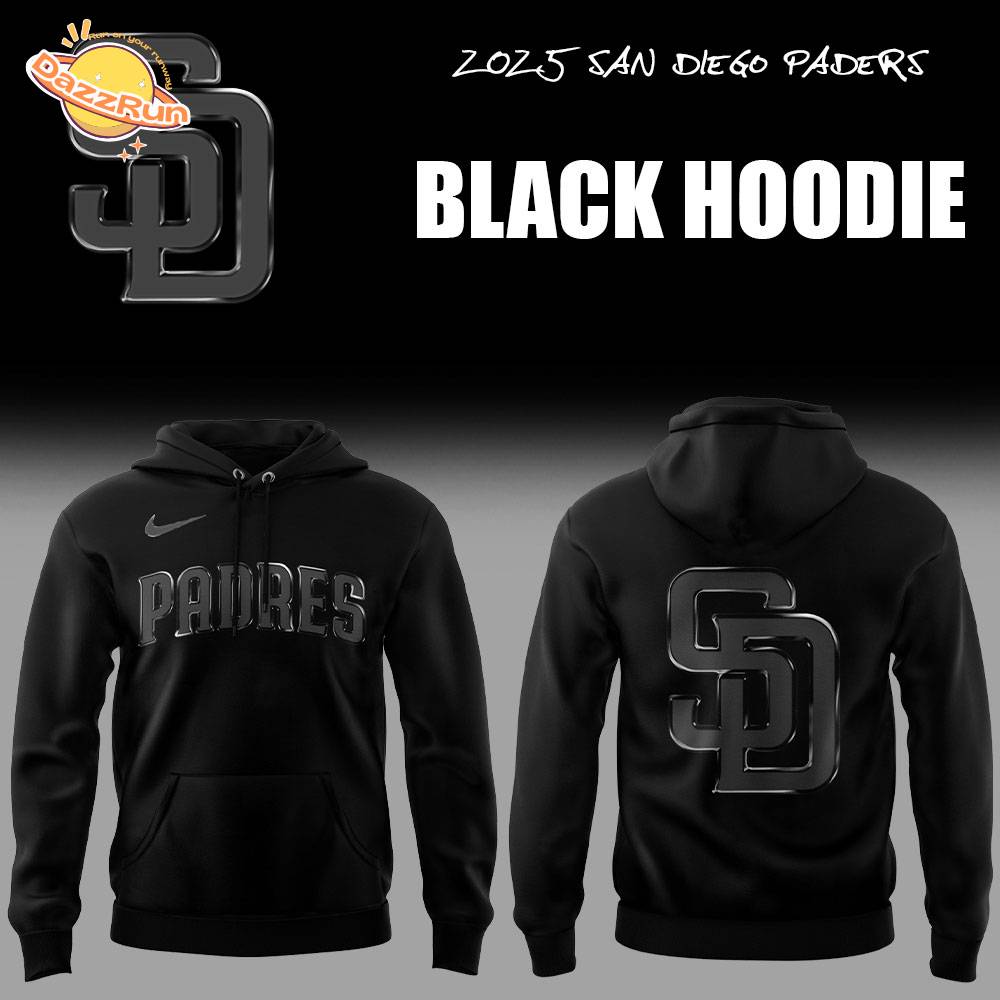 Limited Edition San Diego Padres Back In Black Hoodie Limited Edition San Diego Padres Back In Black Hoodie