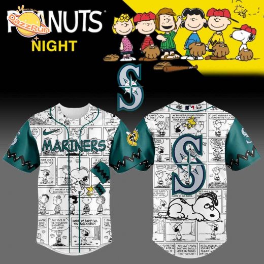 Limited Edition Seattle Mariners 75th Anniversary of Peanuts Plus Jersey