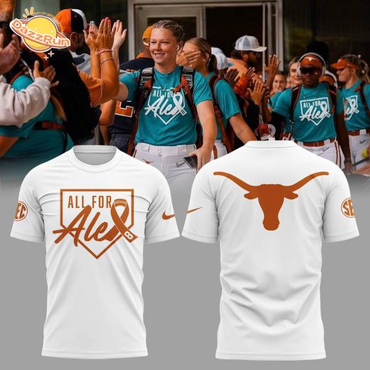 Limited Edition Texas Softball ‘All For Alex’ 2025 White Tshirt