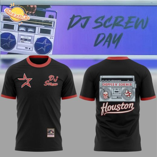 Limited Edition The Astros x DJ Screw collection Black Shirt