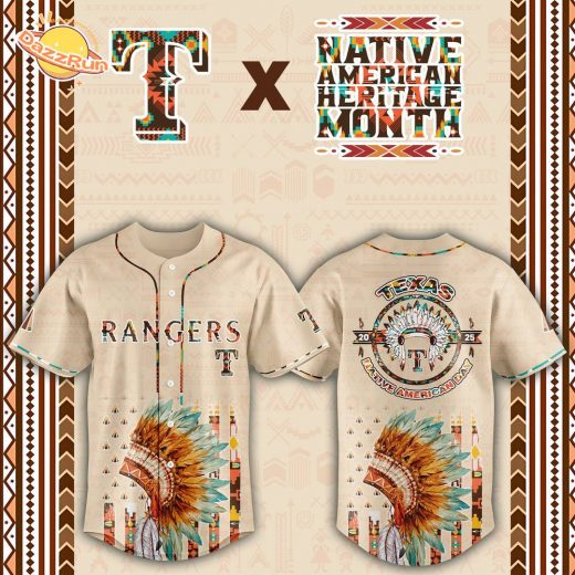 Limited Edition2025- Texas Rangers x Native American Heritage Month-3D Baseball Jersey