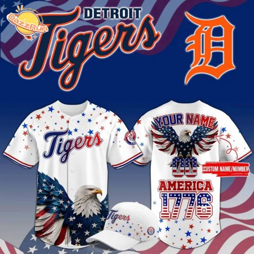 Limited Editions Detroit Tigers 4th of July USA Baseball Jersey