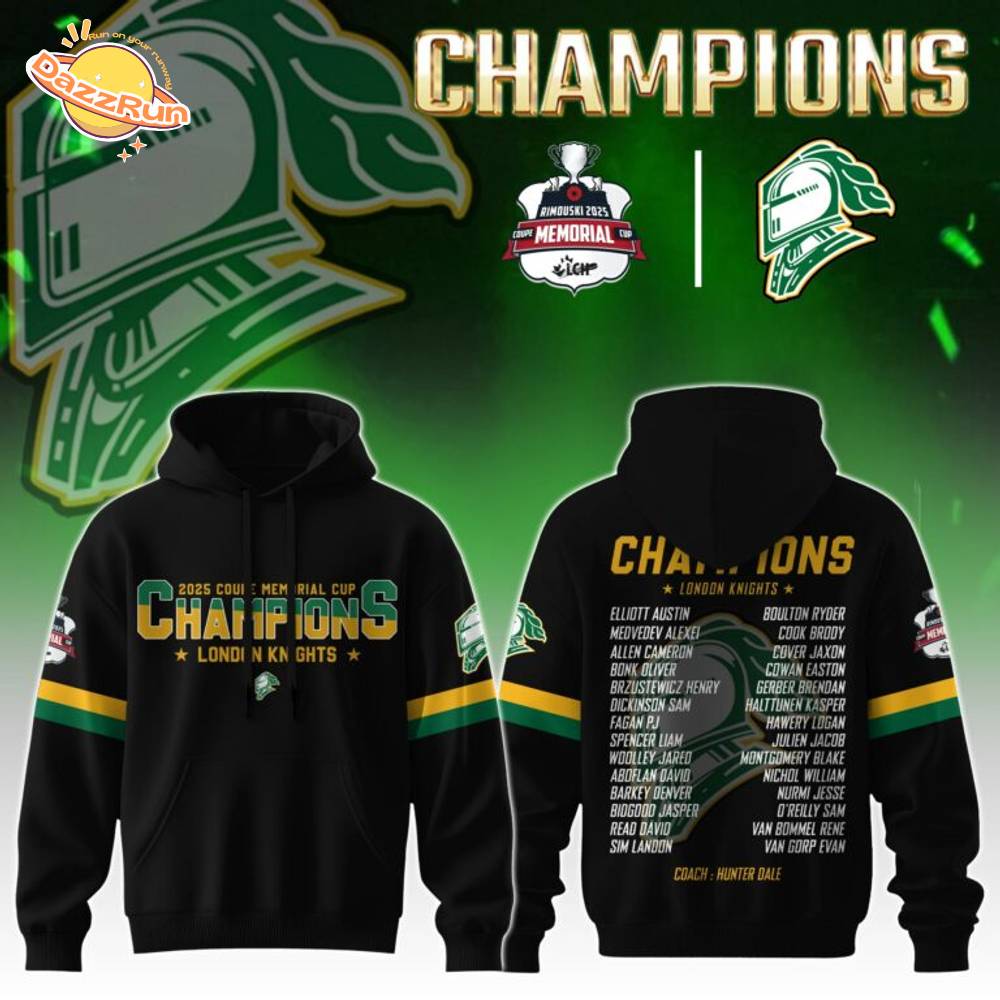 London Knights Hoodie Champions Memorial Cup 2025 Editions Limited London Knights Hoodie Champions Memorial Cup 2025 Editions Limited