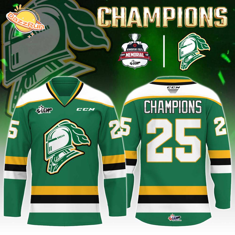 London Knights Jersey Champions Memorial Cup 2025 Editions Limited London Knights Jersey Champions Memorial Cup 2025 Editions Limited