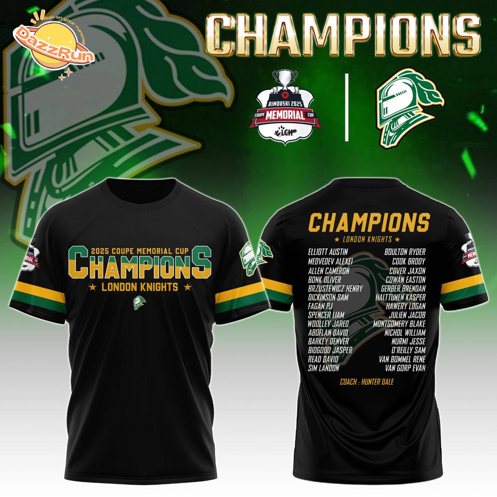 London Knights tshirt Champions Memorial Cup 2025 Editions Limited London Knights tshirt Champions Memorial Cup 2025 Editions Limited