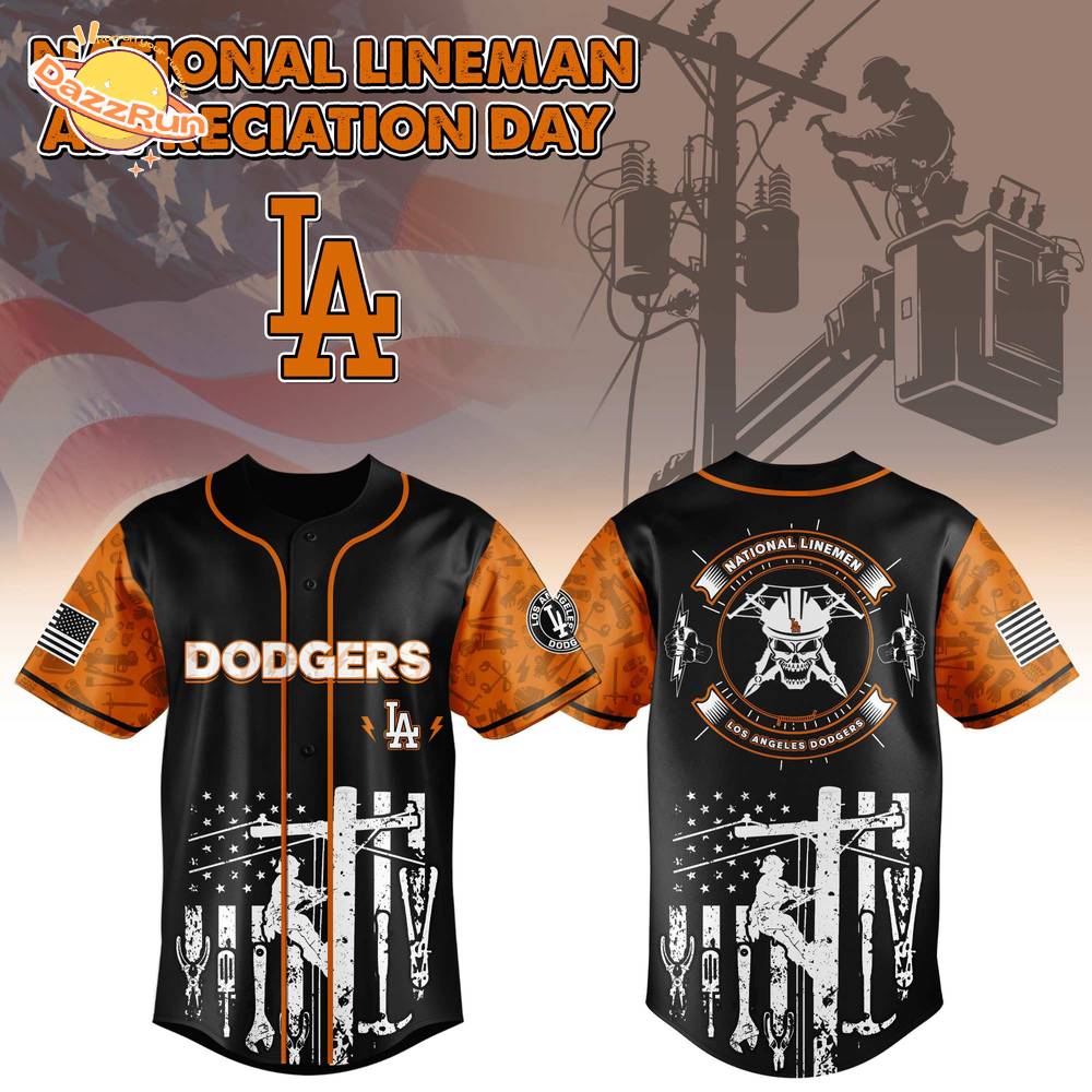 Los Angeles Dodgers x Lineman Appreciation Day Editon-3D Baseball Jersey Los Angeles Dodgers x Lineman Appreciation Day Editon-3D Baseball Jersey