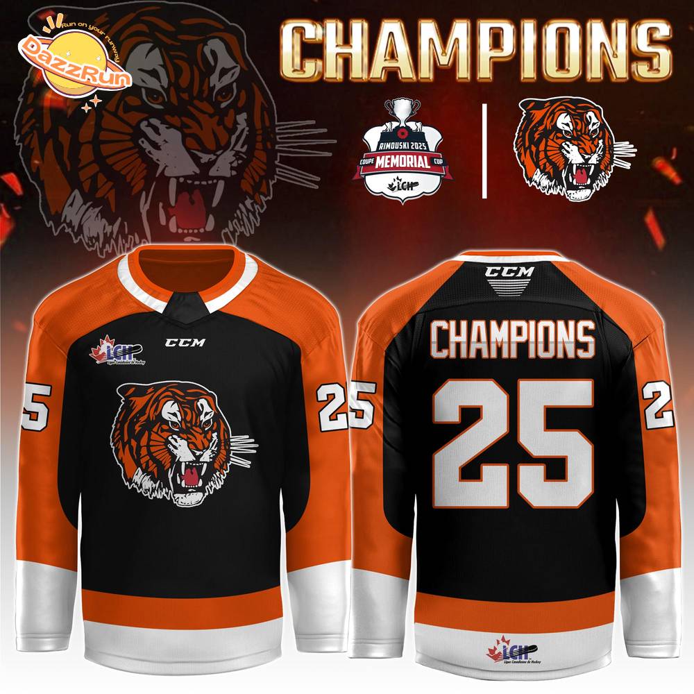 Medicine Hat Tigers Jersey Champions Memorial Cup 2025 Editions Limited Medicine Hat Tigers Jersey Champions Memorial Cup 2025 Editions Limited