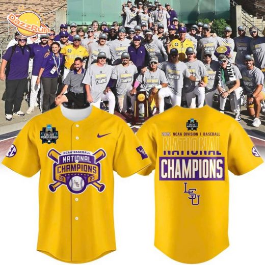 Men’s Nike Gold LSU Tigers College Limited Baseball Jersey