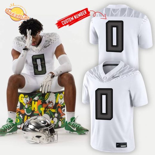 Men’s Nike White Oregon Ducks Game Football Jerseys